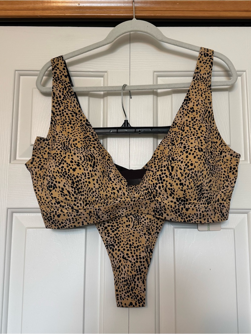 Onewith Penfield 2 pc Bikini Set Honey Spots Leopard Print Thong Swim  NWT